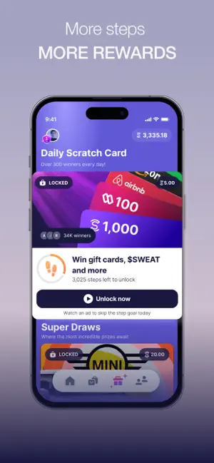 Sweatcoin Walking Step Counter app